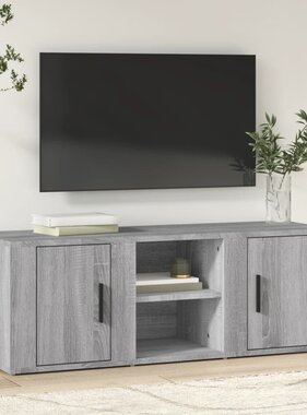 VidaXL Tv-meubel 100x31,5x35 cm bewerkt hout grijs sonoma eikenkleurig