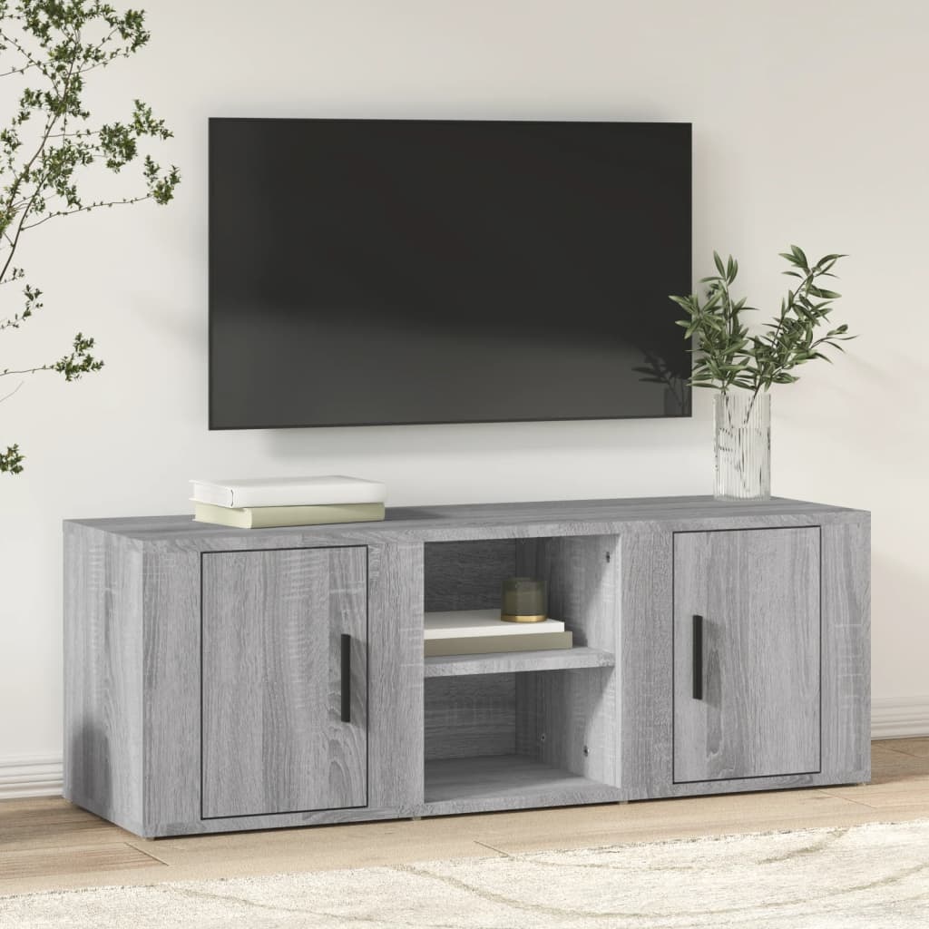 VidaXL Tv-meubel 100x31,5x35 cm bewerkt hout grijs sonoma eikenkleurig