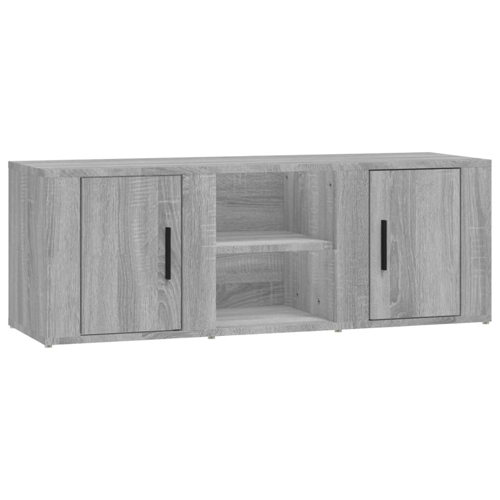 VidaXL Tv-meubel 100x31,5x35 cm bewerkt hout grijs sonoma eikenkleurig