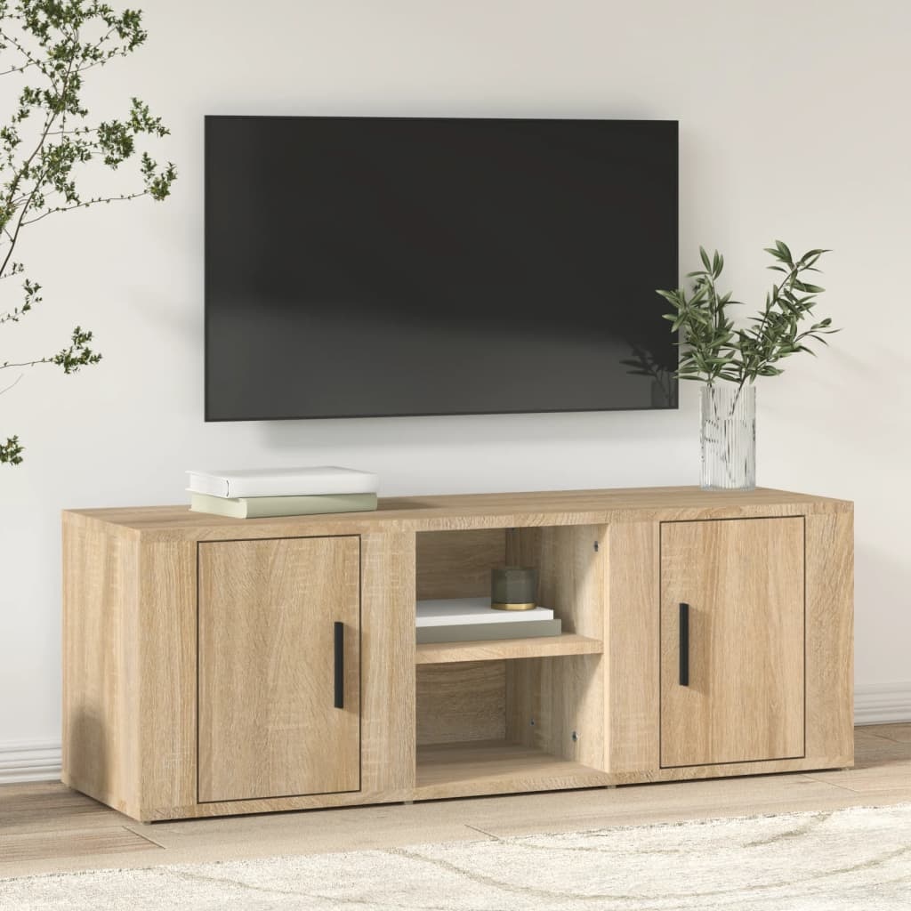 VidaXL Tv-meubel 100x31,5x35 cm bewerkt hout sonoma eikenkleurig
