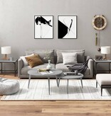 VidaXL Bijzettafels 2 st 40x40x35 cm bewerkt hout grijs sonoma eiken