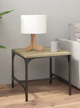 VidaXL Bijzettafel 40x40x35 cm bewerkt hout sonoma eikenkleurig