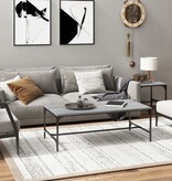 VidaXL Salontafel 100x50x35 cm bewerkt hout grijs sonoma