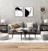 VidaXL Bijzettafels 2 st 40x40x40 cm bewerkt hout zwart