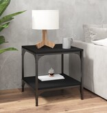 VidaXL Bijzettafels 2 st 40x40x40 cm bewerkt hout zwart