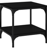 VidaXL Bijzettafels 2 st 40x40x40 cm bewerkt hout zwart