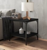 VidaXL Bijzettafel 40x40x40 cm bewerkt hout zwart