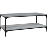 VidaXL Salontafel 80x50x40 cm bewerkt hout grijs sonoma eiken