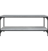 VidaXL Salontafel 80x50x40 cm bewerkt hout grijs sonoma eiken