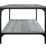 VidaXL Salontafel 80x50x40 cm bewerkt hout grijs sonoma eiken