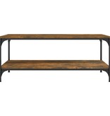 VidaXL Salontafel 80x50x40 cm bewerkt hout gerookt eikenkleurig