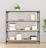 VidaXL Boekenkast 100x33x100 cm bewerkt hout en staal sonoma eiken