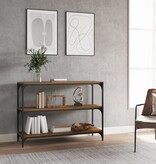 VidaXL Boekenkast 100x33x70,5 cm bewerkt hout en staal gerookt eiken