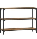 VidaXL Boekenkast 100x33x70,5 cm bewerkt hout en staal gerookt eiken