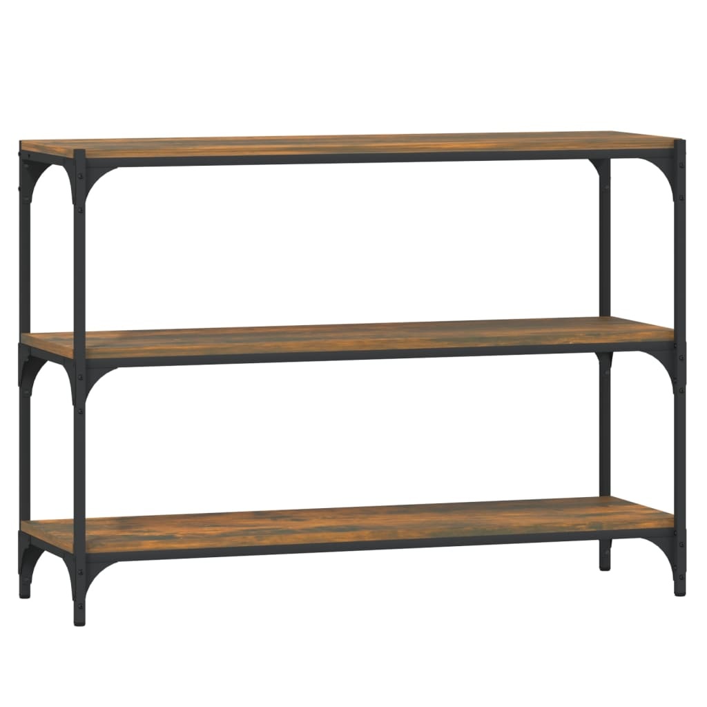 VidaXL Boekenkast 100x33x70,5 cm bewerkt hout en staal gerookt eiken