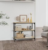 VidaXL Boekenkast 80x33x70,5 cm hout en staal sonoma eikenkleur