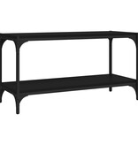 VidaXL Tv-meubel 80x33x41 cm bewerkt hout en staal zwart
