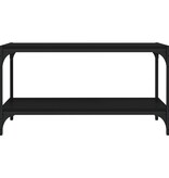 VidaXL Tv-meubel 80x33x41 cm bewerkt hout en staal zwart