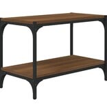 VidaXL Tv-meubel 60x33x41 cm bewerkt hout en staal bruin eikenkleur