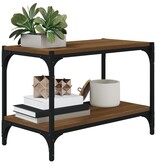 VidaXL Tv-meubel 60x33x41 cm bewerkt hout en staal bruin eikenkleur