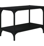 VidaXL Tv-meubel 60x33x41 cm bewerkt hout en staal zwart