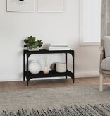 VidaXL Tv-meubel 60x33x41 cm bewerkt hout en staal zwart