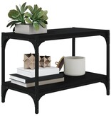 VidaXL Tv-meubel 60x33x41 cm bewerkt hout en staal zwart