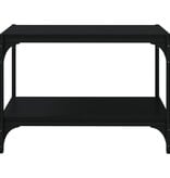 VidaXL Tv-meubel 60x33x41 cm bewerkt hout en staal zwart