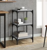 VidaXL Boekenkast 40x33x70,5 cm hout en staal grijs sonoma eikenkleur