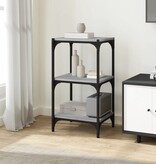 VidaXL Boekenkast 40x33x70,5 cm hout en staal grijs sonoma eikenkleur