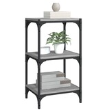 VidaXL Boekenkast 40x33x70,5 cm hout en staal grijs sonoma eikenkleur