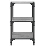 VidaXL Boekenkast 40x33x70,5 cm hout en staal grijs sonoma eikenkleur
