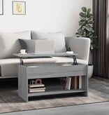 VidaXL Salontafel 102x50x52,5 cm bewerkt hout grijs sonoma eikenkleur