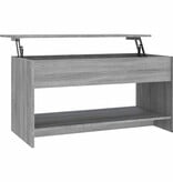 VidaXL Salontafel 102x50x52,5 cm bewerkt hout grijs sonoma eikenkleur