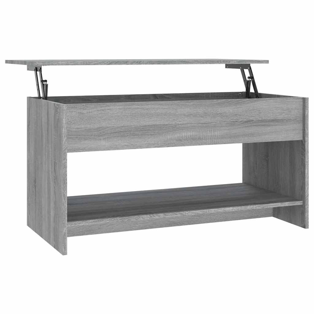 VidaXL Salontafel 102x50x52,5 cm bewerkt hout grijs sonoma eikenkleur