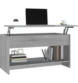 VidaXL Salontafel 102x50x52,5 cm bewerkt hout grijs sonoma eikenkleur