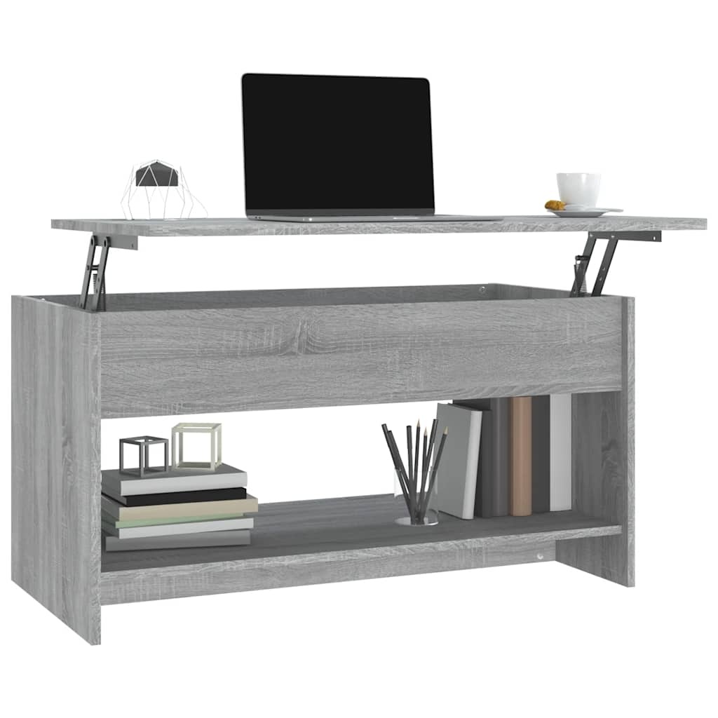 VidaXL Salontafel 102x50x52,5 cm bewerkt hout grijs sonoma eikenkleur