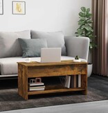 VidaXL Salontafel 102x50x52,5 cm bewerkt hout gerookt eikenkleurig