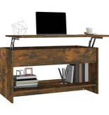 VidaXL Salontafel 102x50x52,5 cm bewerkt hout gerookt eikenkleurig