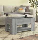VidaXL Salontafel 79x49x41 cm bewerkt hout grijs sonoma eikenkleurig