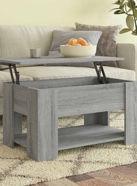 VidaXL Salontafel 79x49x41 cm bewerkt hout grijs sonoma eikenkleurig