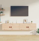 VidaXL Wandkasten 2 st 80x30x30 cm massief grenenhout