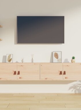 VidaXL Wandkasten 2 st 80x30x30 cm massief grenenhout