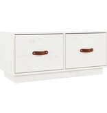 VidaXL Tv-meubel 80x34x35 cm massief grenenhout wit