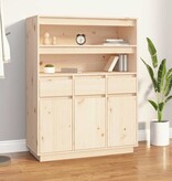 VidaXL Hoge kast 89x40x116,5 cm massief grenenhout
