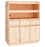 VidaXL Hoge kast 89x40x116,5 cm massief grenenhout
