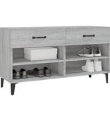 VidaXL Schoenenkast 102x35x55 cm bewerkt hout grijs sonoma eikenkleur