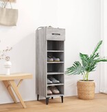 VidaXL Schoenenkast 30x35x105 cm bewerkt hout grijs sonoma eikenkleur