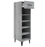 VidaXL Schoenenkast 30x35x105 cm bewerkt hout grijs sonoma eikenkleur