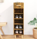 VidaXL Schoenenkast 30x35x105 cm bewerkt hout gerookt eikenkleurig